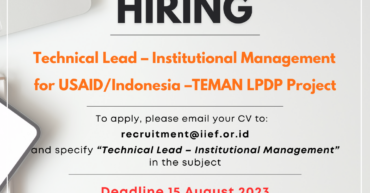 Vacancy TMN 2023 - Technical Lead For USAID